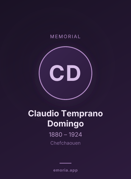 Memorial portrait of Claudio Temprano Domingo