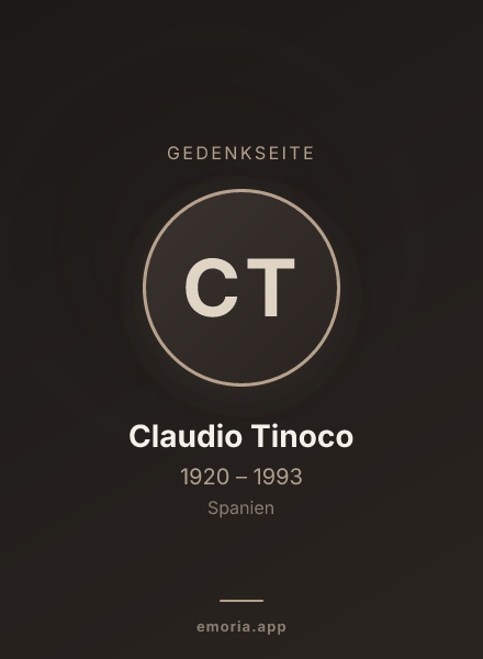 Gedenkportrait von Claudio Tinoco