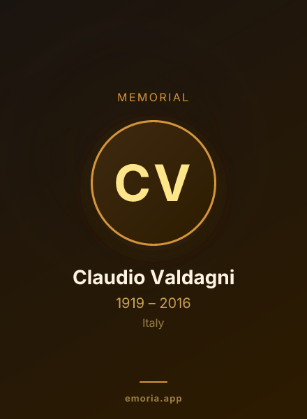 Memorial portrait of Claudio Valdagni