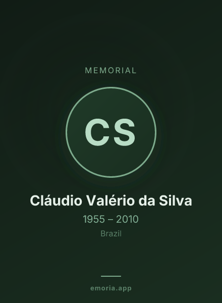 Memorial portrait of Cláudio Valério da Silva