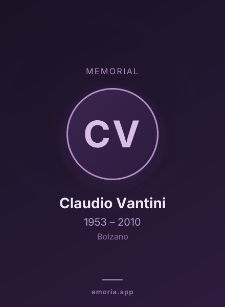 Memorial portrait of Claudio Vantini