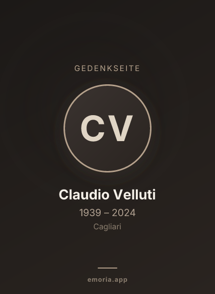 Gedenkportrait von Claudio Velluti