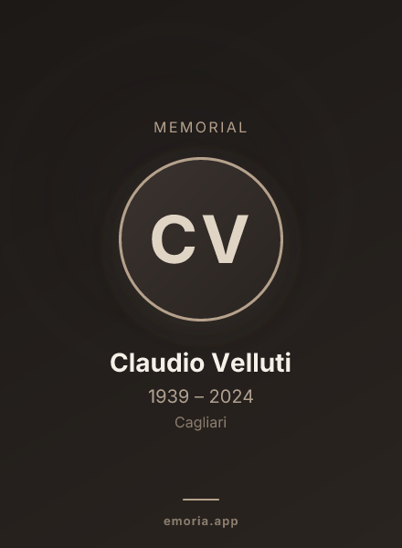 Memorial portrait of Claudio Velluti
