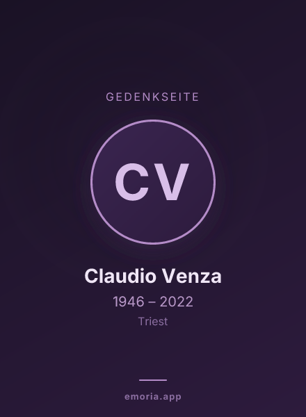 Gedenkportrait von Claudio Venza