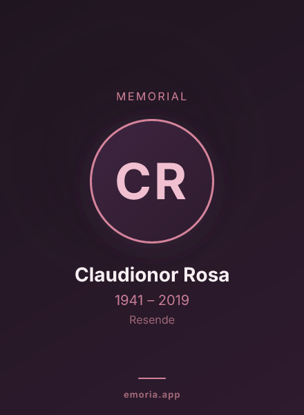 Memorial portrait of Claudionor Rosa