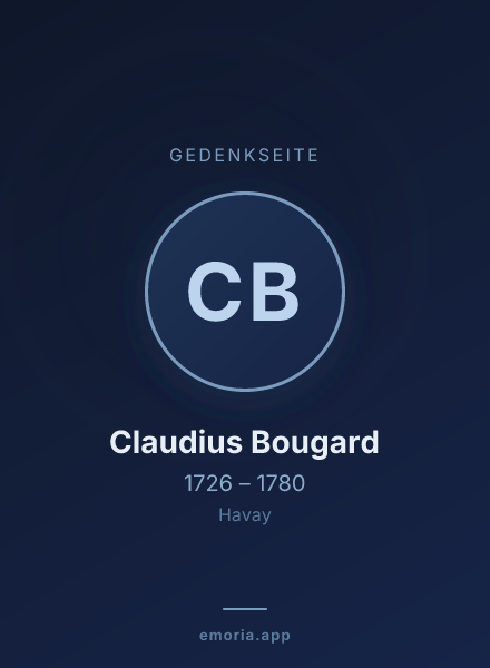 Gedenkportrait von Claudius Bougard
