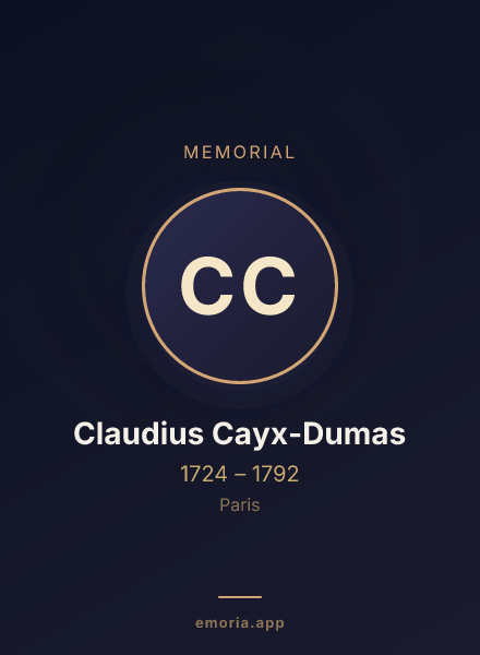 Memorial portrait of Claudius Cayx-Dumas