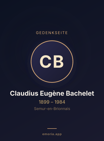 Gedenkportrait von Claudius Eugène Bachelet