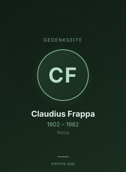Gedenkportrait von Claudius Frappa