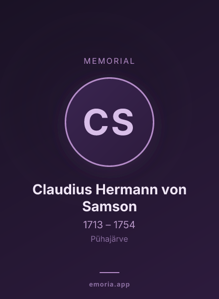 Memorial portrait of Claudius Hermann von Samson