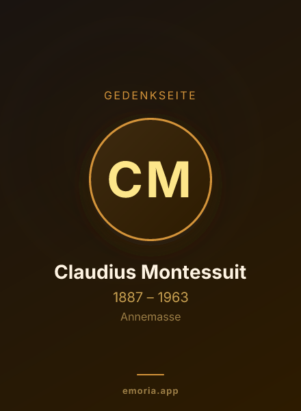 Gedenkportrait von Claudius Montessuit