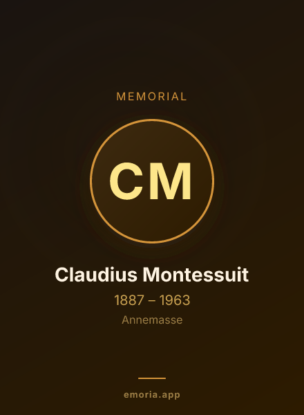 Memorial portrait of Claudius Montessuit