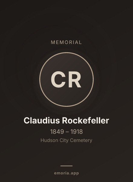 Memorial portrait of Claudius Rockefeller