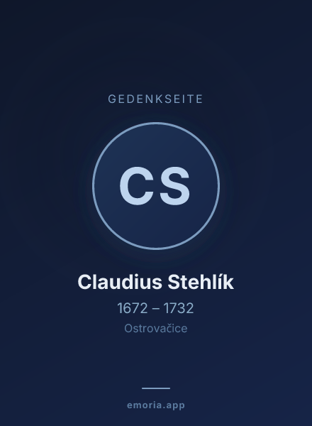 Gedenkportrait von Claudius Stehlík