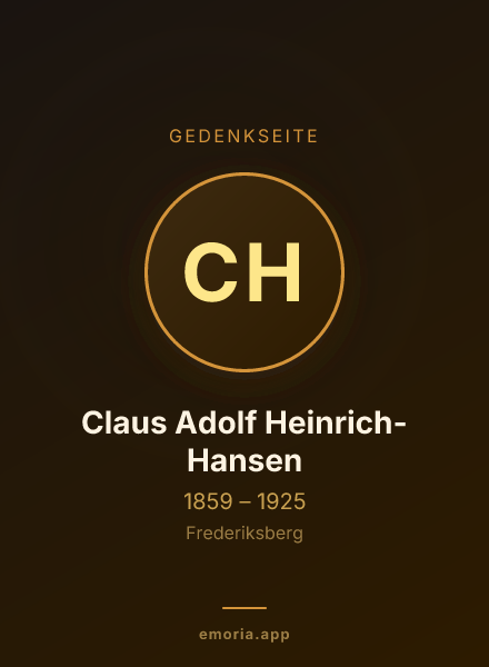 Gedenkportrait von Claus Adolf Heinrich-Hansen