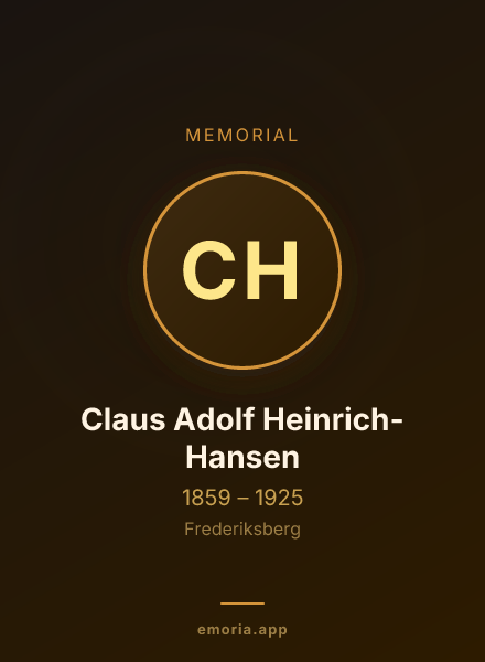 Memorial portrait of Claus Adolf Heinrich-Hansen