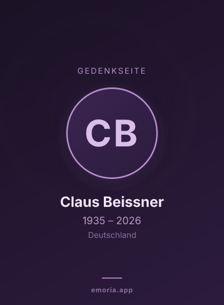 Gedenkportrait von Claus Beissner