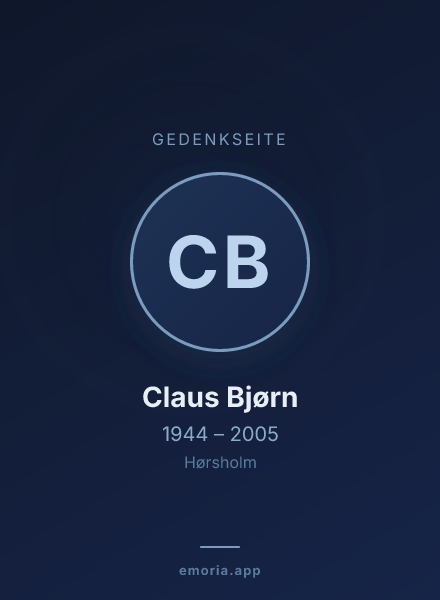 Gedenkportrait von Claus Bjørn