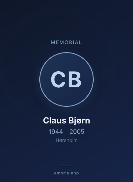 Memorial portrait of Claus Bjørn