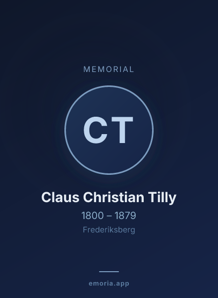 Memorial portrait of Claus Christian Tilly
