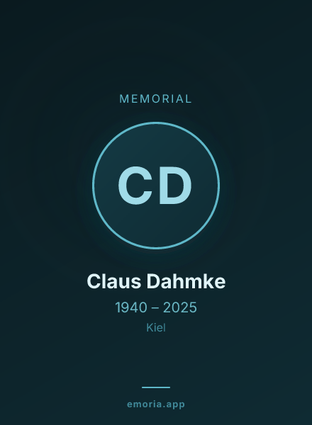 Memorial portrait of Claus Dahmke