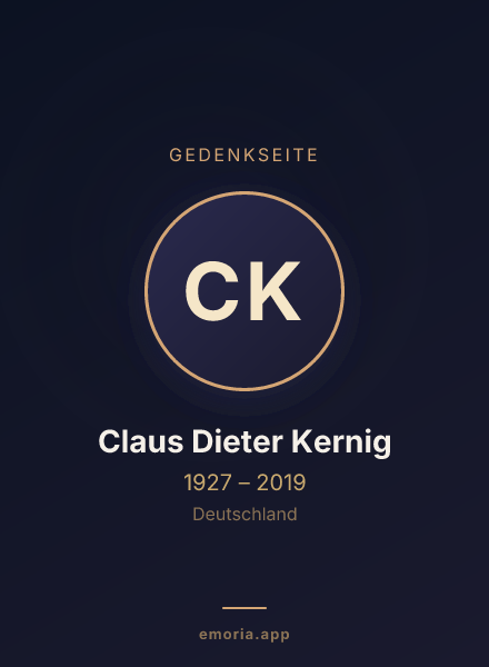 Gedenkportrait von Claus Dieter Kernig