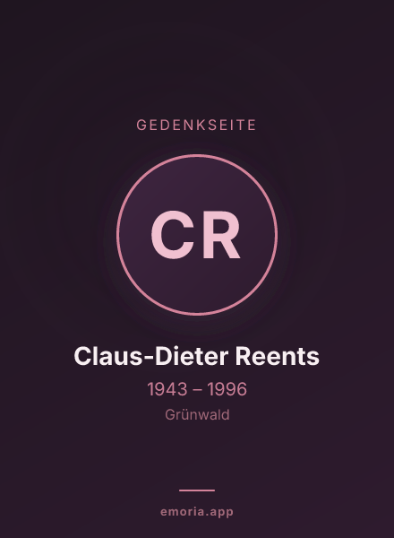 Gedenkportrait von Claus-Dieter Reents