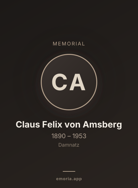 Memorial portrait of Claus Felix von Amsberg