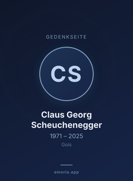 Gedenkportrait von Claus Georg Scheuchenegger