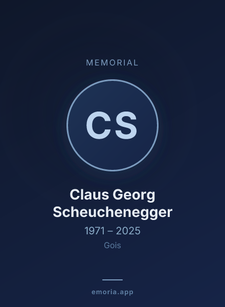 Memorial portrait of Claus Georg Scheuchenegger