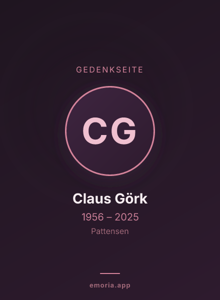 Gedenkportrait von Claus Görk