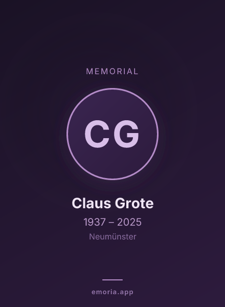 Memorial portrait of Claus Grote