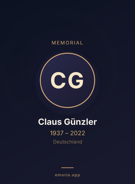 Memorial portrait of Claus Günzler