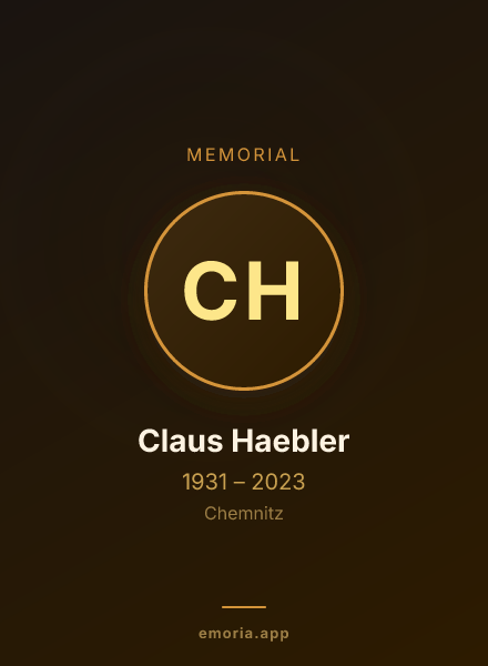 Memorial portrait of Claus Haebler