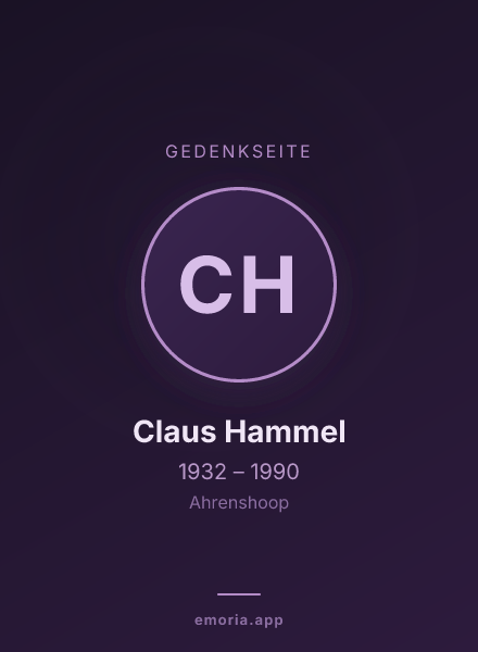 Gedenkportrait von Claus Hammel