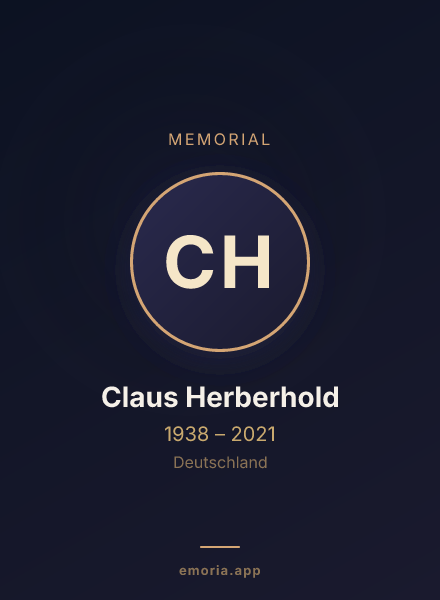 Memorial portrait of Claus Herberhold