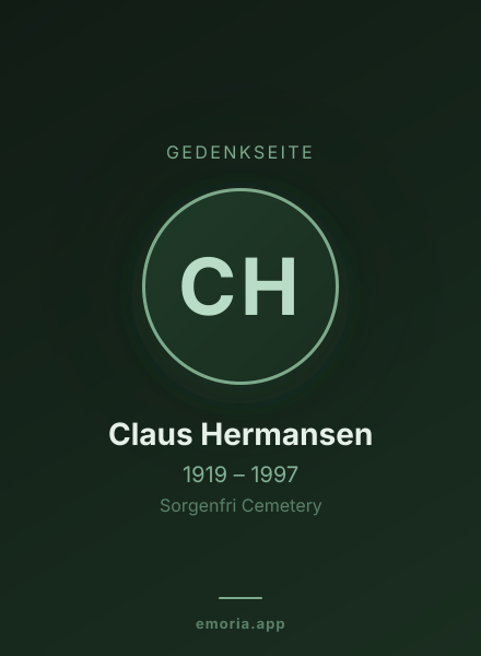 Gedenkportrait von Claus Hermansen