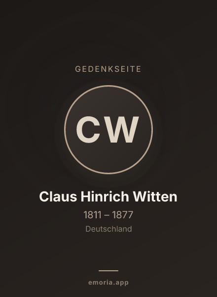 Gedenkportrait von Claus Hinrich Witten