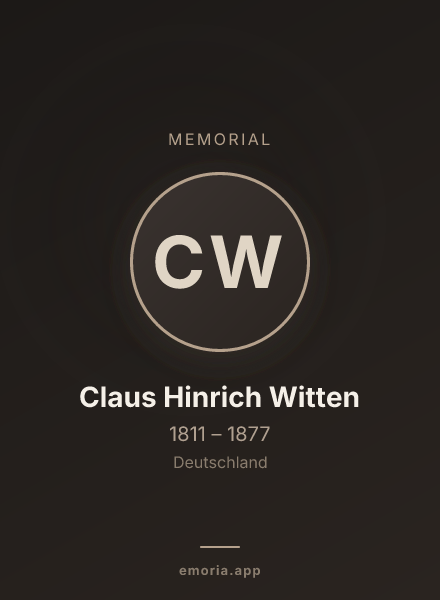 Memorial portrait of Claus Hinrich Witten