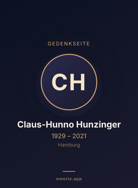 Gedenkportrait von Claus-Hunno Hunzinger