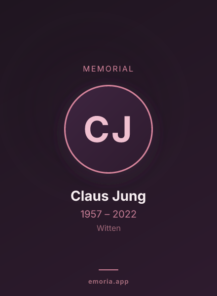 Memorial portrait of Claus Jung