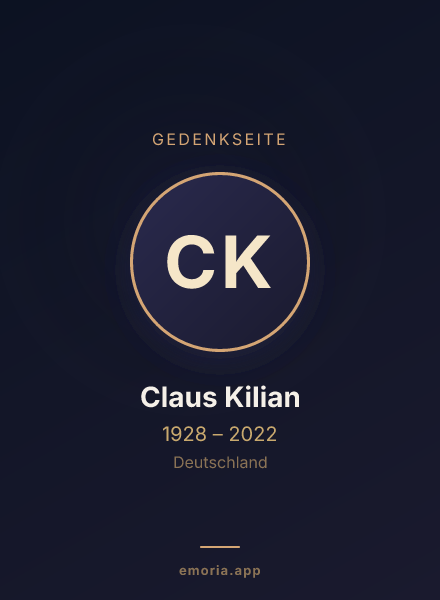 Gedenkportrait von Claus Kilian