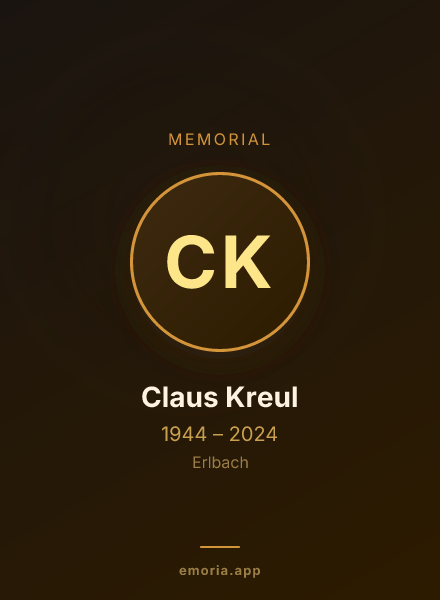 Memorial portrait of Claus Kreul
