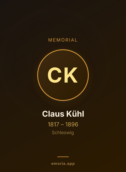 Memorial portrait of Claus Kühl