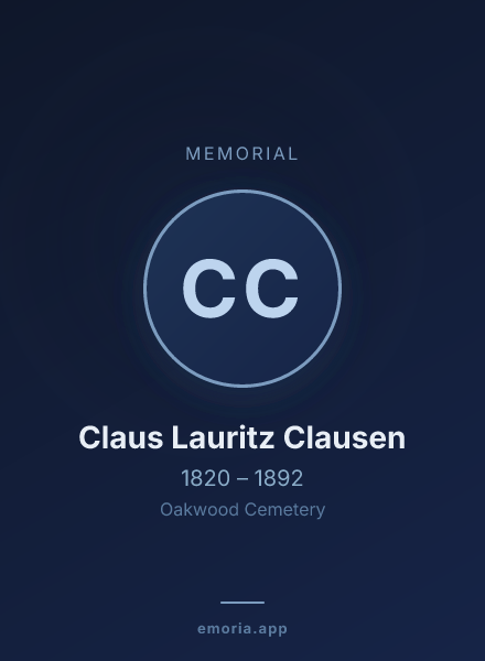 Memorial portrait of Claus Lauritz Clausen