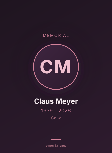 Memorial portrait of Claus Meyer