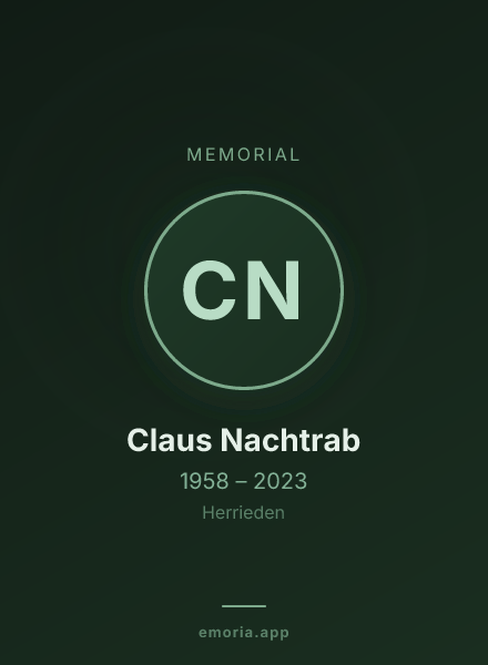 Memorial portrait of Claus Nachtrab