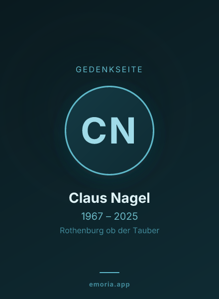Gedenkportrait von Claus Nagel