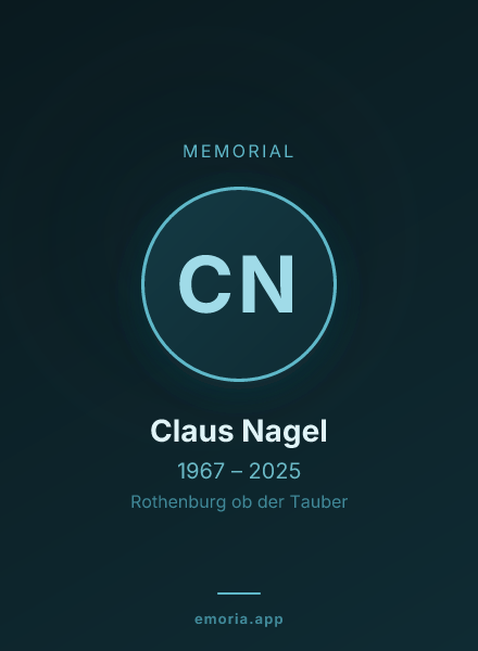 Memorial portrait of Claus Nagel