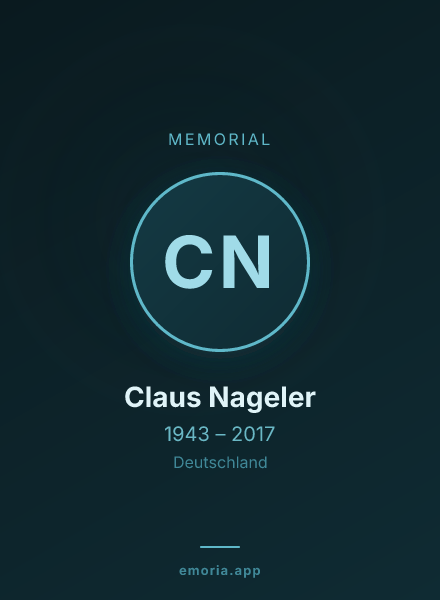 Memorial portrait of Claus Nageler